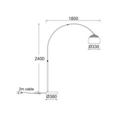 ACA ACA Lighting Floor a amp;Table stojanové svítidlo MF7026R1W