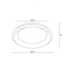 ACA ACA Lighting Decoled LED stropní svítidlo BR71LEDC81BK