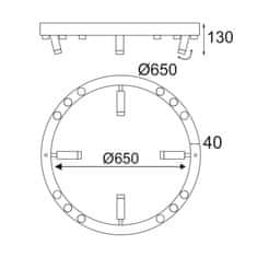 ACA ACA Lighting Decoled LED stropní svítidlo JNBC48LED65WH