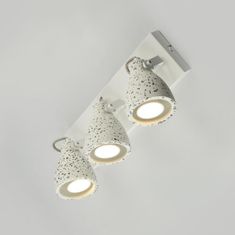 ACA ACA Lighting nástěnné bodové svítidlo 3XGU10 bílá terrazzo 36X15X18CM DINO AR1823W36WT