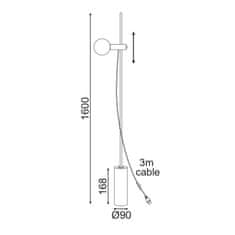 ACA ACA Lighting stojací lampa 1XE14 bílý mramor plus kov D9XH160CM HERA OD581F160W