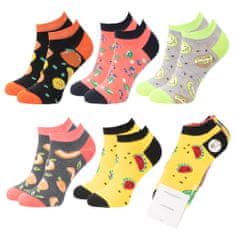 Aleszale 5x Dámské bavlněné krátké ponožky 35-39 - mix barev a vzorů