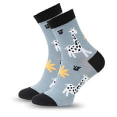 Aleszale 5x Bavlněné dlouhé dámské ponožky 35-39 - mix vzorů a barev