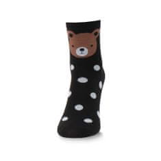 Aleszale 5x dámské bavlněné ponožky, motiv: medvídek 39-42 - mix barev