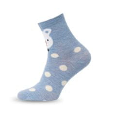 Aleszale 5x dámské bavlněné ponožky, motiv: medvídek 35-38 - mix barev