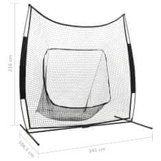 shumee Tréninková síť pro baseball a softball 341 x 106,5 x 216 cm kov