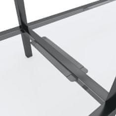 shumee Konzolový stolek průhledný 200 x 35 x 75,5 cm tvrzené sklo