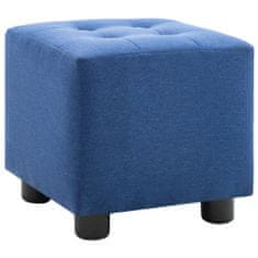 Greatstore 2dílná sada křeslo a stolička modrá textil