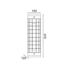 ACA ACA Lighting nástěnné svítidlo 1XE27 dřevo plus černý kov 14X13XH47CM TESLA EG841W47B