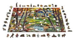 Wooden city Dřevěné puzzle Chata v lese 2v1, 1000 dílků EKO