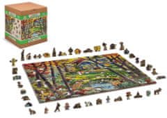 Wooden city Dřevěné puzzle Chata v lese 2v1, 1000 dílků EKO