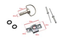 SEFIS rychloupínací šroub D-Ring 17mm sada 10ks