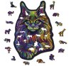 Dřevěné puzzle Duhová divoká kočka 274 dílků EKO