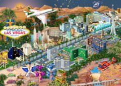 Wooden city Dřevěné puzzle Vítejte v Las Vegas 2v1, 505 dílků EKO