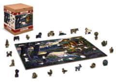 Wooden city Dřevěné puzzle Večer v domě u jezera 2v1, 505 dílků EKO