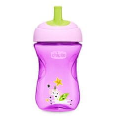 Chicco Hrneček Advanced s brčkovým náustkem 266 ml fialový 12m+