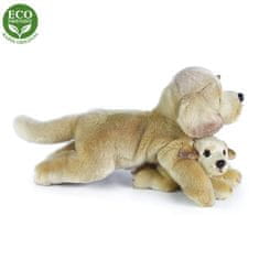 Rappa Plyšový labrador se štěňátkem, ležící, 25 cm