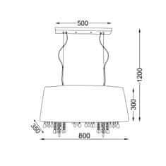 ACA ACA Lighting Textile závěsné svítidlo 2P800BK