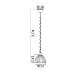 ACA ACA Lighting Prim závěsné svítidlo AD5001S