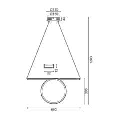 ACA ACA Lighting Decoled LED závěsné svítidlo HM98LEDP64CH