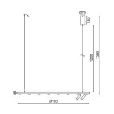 ACA ACA Lighting Decoled LED závěsné svítidlo JNCP30LED120WH