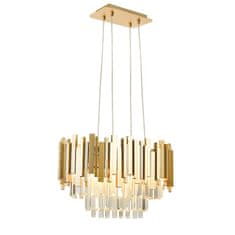 ACA ACA Lighting závěsné svítidlo 4XE14 křišťál plus zlatý kov 50X30XH100CM EMPIRE EG6174P50CG