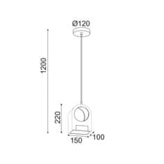 ACA ACA Lighting závěsné svítidlo LED 10W 3000K 800LM dřevo plus akryl 15X10XH120CM YOKO DCR39218