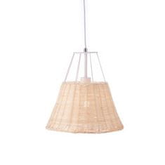 ACA ACA Lighting závěsné svítidlo 1XE27 ratan plus bílý kov D30XH120CM ZORBAS GN60P130WH