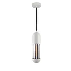 ACA ACA Lighting závěsné svítidlo 1XE27 bílý kov D10XH120CM LAB HM171P8WH