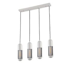 ACA ACA Lighting závěsné svítidlo 4XE27 bílý kov 65X8XH120CM LAB HM174P65WH