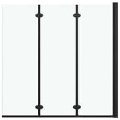 shumee Skládací sprchový kout se 3 panely ESG 130 x 138 cm černý