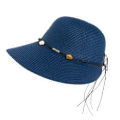 Aleszale Dámský slaměný plážový klobouk - námořnictvo