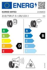 Kumho Pneu 215/75R17,5 16PR 133/135J KRT03 TL Návěs