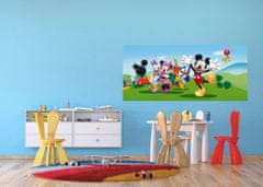 AG Design Dětská fototapeta DISNEY VESELÝ MICKY MOUSE S PŘÁTELI 202 x 90 cm