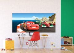 AG Design Dětská fototapeta DISNEY ZÁVODNÍK CARS NA HORSKÉ SILNICI 202 x 90 cm