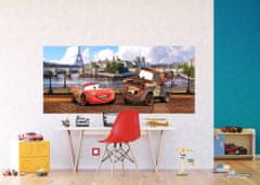 AG Design Dětská fototapeta DISNEY ZÁVODY CARS VE FRANCII 202 x 90 cm