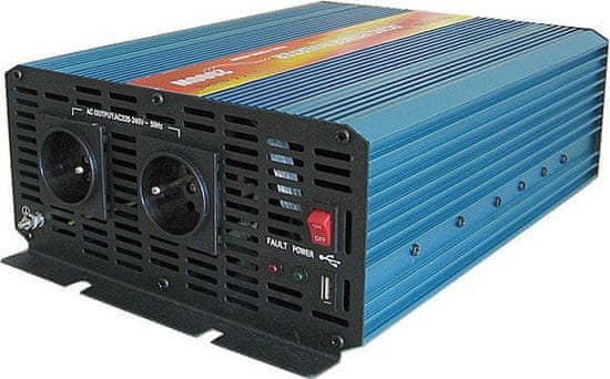 HADEX Měnič napětí 12V/230V 2000W, CARSPA P2000, čistá sinusovka