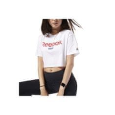 Reebok Tričko bílé S Linear Logo Crop Tee