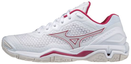 Mizuno WAVE STEALTH V / WHITE / WHITE SAND / PERSIAN RED /