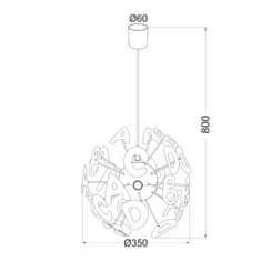 ACA ACA Lighting Dětské závěsné svítidlo MD70853E