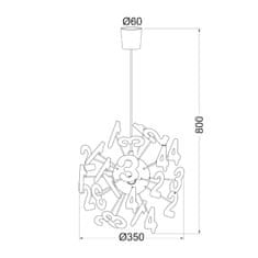 ACA ACA Lighting Dětské závěsné svítidlo MD70854F