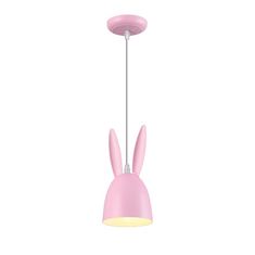 ACA ACA Lighting dětské závěsné svítidlo 1XE27 růžové D12XH100CM BUNNY ZM71P12P