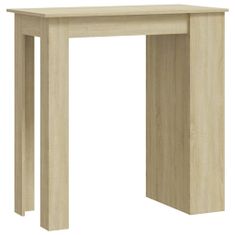 Greatstore Barový stůl s úložným regálem dub sonoma 102 x 50 x 103,5 cm
