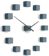 Future Time Designové nástěnné nalepovací hodiny Future Time FT3000GY Cubic light grey