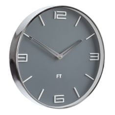 Future Time Designové nástěnné hodiny Future Time FT3010GY Flat grey 30cm