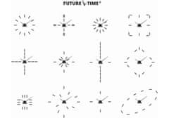 Future Time Designové nalepovací hodiny Future Time FT9600RD Modular red 60cm