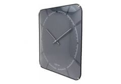 NEXTIME Designové nástěnné hodiny 3173 Nextime Michael Dome Grey 35cm