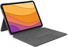 Logitech ochranný kryt s klávesnicí Combo Touch pro Apple iPad Air 10.9" (4. generace), US, šedá (920-010272)