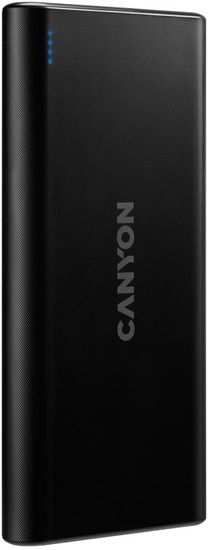 Canyon powerbanka 10000mAh, 2xUSB-A, 5V/2.1A, černá