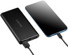 Canyon powerbanka 10000mAh, 2xUSB-A, 5V/2.1A, černá